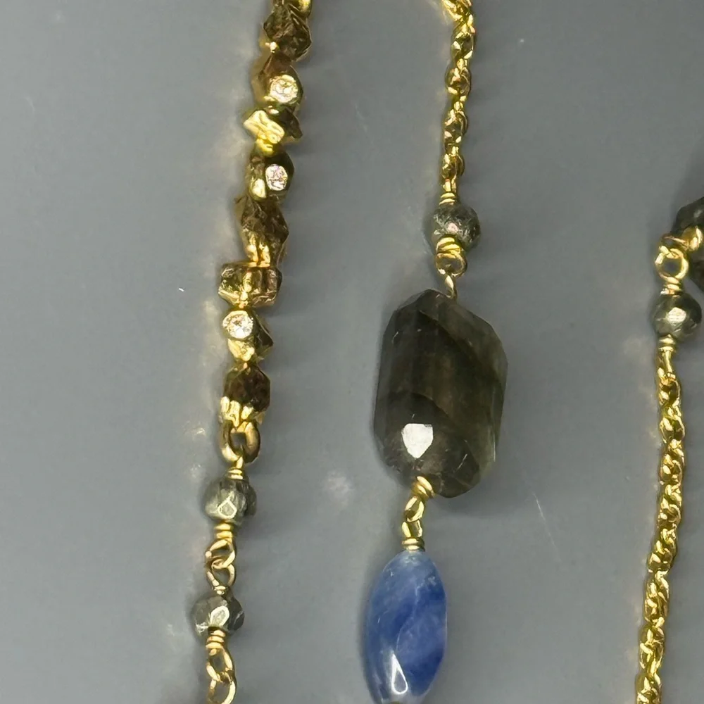 Alexis Bittar Labradorite and Blue Stone Necklace - Picture 4 of 9